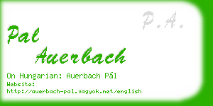 pal auerbach business card